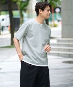 a.v.v / アー・ヴェ・ヴェ カットソー | 【速乾/接触冷感】梨地フェイクレイヤードカットソー