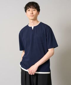 a.v.v / アー・ヴェ・ヴェ カットソー | 【速乾/接触冷感】梨地フェイクレイヤードカットソー