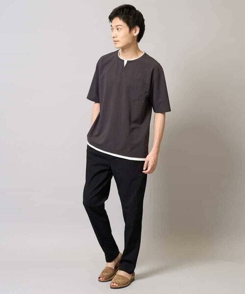 a.v.v / アー・ヴェ・ヴェ カットソー | 【速乾/接触冷感】梨地フェイクレイヤードカットソー | 詳細16