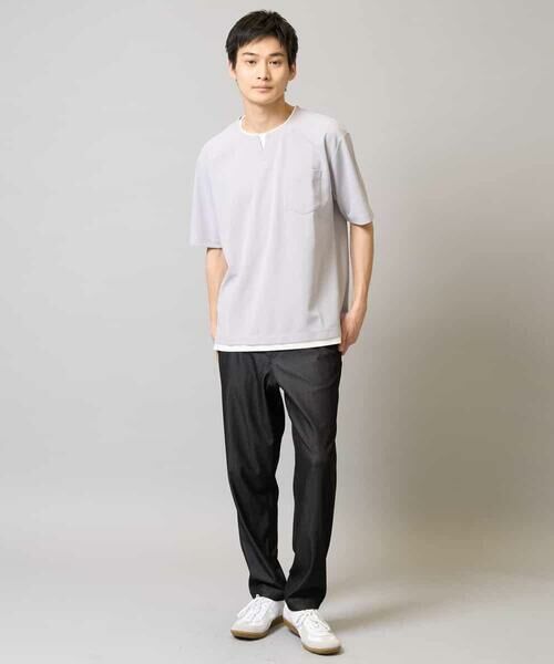 a.v.v / アー・ヴェ・ヴェ カットソー | 【速乾/接触冷感】梨地フェイクレイヤードカットソー | 詳細18