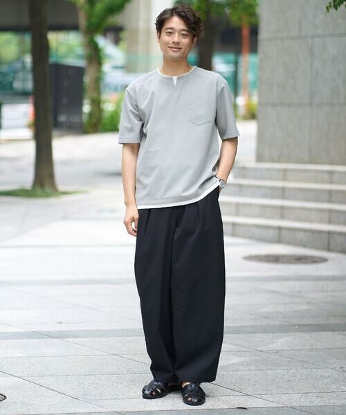 a.v.v / アー・ヴェ・ヴェ カットソー | 【速乾/接触冷感】梨地フェイクレイヤードカットソー | 詳細2