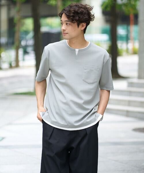 a.v.v / アー・ヴェ・ヴェ カットソー | 【速乾/接触冷感】梨地フェイクレイヤードカットソー | 詳細21