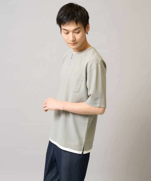 a.v.v / アー・ヴェ・ヴェ カットソー | 【速乾/接触冷感】梨地フェイクレイヤードカットソー | 詳細23