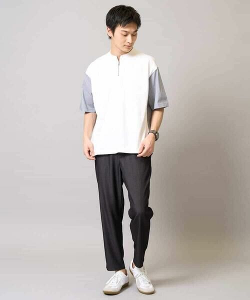 a.v.v / アー・ヴェ・ヴェ カットソー | 【マシンウォッシャブル】ハーフジップバックシャン切替カットソー | 詳細1