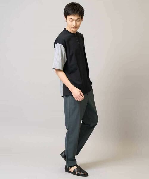 a.v.v / アー・ヴェ・ヴェ カットソー | 【マシンウォッシャブル】ハーフジップバックシャン切替カットソー | 詳細5