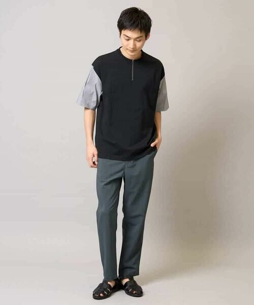 a.v.v / アー・ヴェ・ヴェ カットソー | 【マシンウォッシャブル】ハーフジップバックシャン切替カットソー | 詳細8