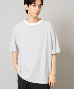a.v.v / アー・ヴェ・ヴェ カットソー | 【接触冷感】細ボーダーセミワイドシルエットTシャツ
