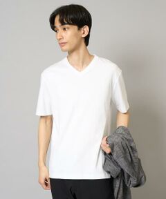 a.v.v / アー・ヴェ・ヴェ カットソー | 【接触冷感/ジャケイン】シルケットスムースＶネックＴシャツ【UVカット/綿100％】