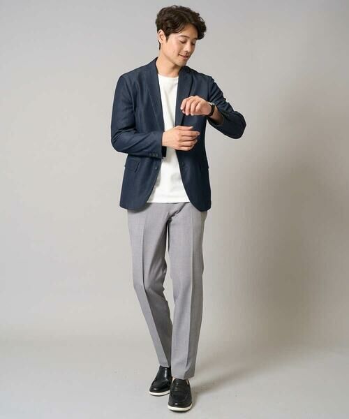 a.v.v / アー・ヴェ・ヴェ チノ・ワークパンツ | 【洗濯機で洗える/ストレッチ】メランジストレッチイージースラックス | 詳細1