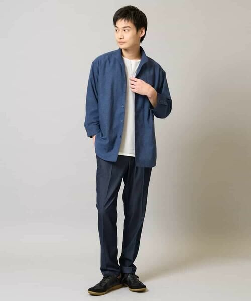 a.v.v / アー・ヴェ・ヴェ チノ・ワークパンツ | 【イージーケア/接触冷感】スマートシャンブレー フルレングス スラックス（セットアップ対応/S〜XL展開） | 詳細10