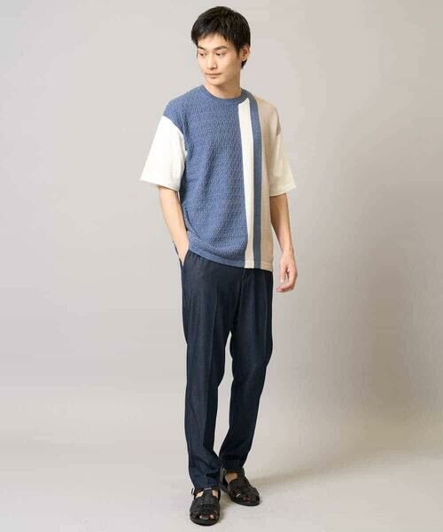 a.v.v / アー・ヴェ・ヴェ チノ・ワークパンツ | 【イージーケア/接触冷感】スマートシャンブレー フルレングス スラックス（セットアップ対応/S〜XL展開） | 詳細13