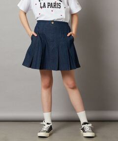 a.v.v / アー・ヴェ・ヴェ ミニ・ひざ丈スカート | [100-130]【インパン付】タックプリーツスカート