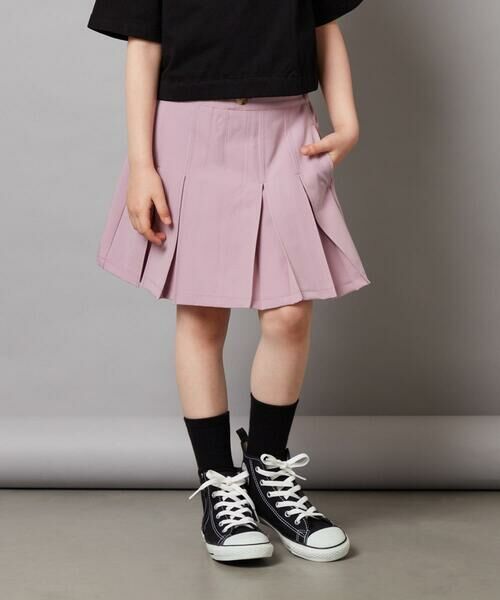 a.v.v / アー・ヴェ・ヴェ ミニ・ひざ丈スカート | [100-130]【インパン付】タックプリーツスカート | 詳細2
