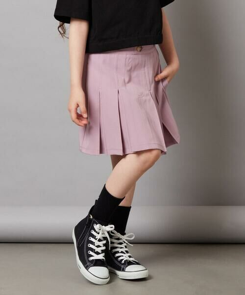 a.v.v / アー・ヴェ・ヴェ ミニ・ひざ丈スカート | [100-130]【インパン付】タックプリーツスカート | 詳細3