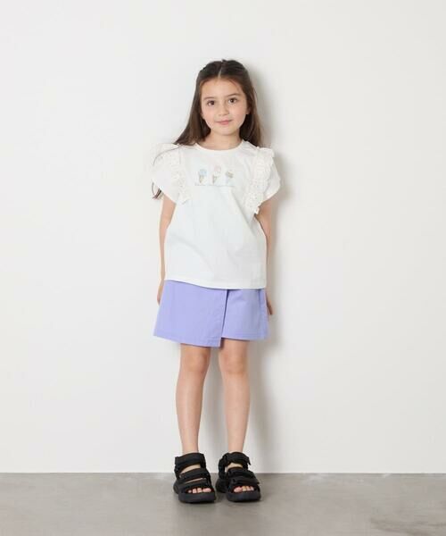 a.v.v / アー・ヴェ・ヴェ カットソー | 【接触冷感/ジメジメ対策/安心の綿100％】[100-150]肩フリルモチーフＴシャツ | 詳細16