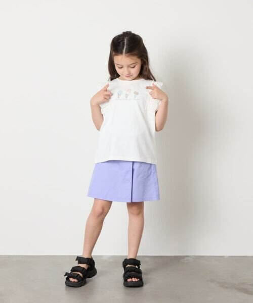 a.v.v / アー・ヴェ・ヴェ カットソー | 【接触冷感/ジメジメ対策/安心の綿100％】[100-150]肩フリルモチーフＴシャツ | 詳細17