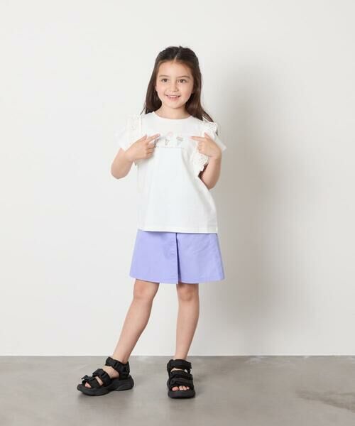 a.v.v / アー・ヴェ・ヴェ カットソー | 【接触冷感/ジメジメ対策/安心の綿100％】[100-150]肩フリルモチーフＴシャツ | 詳細18