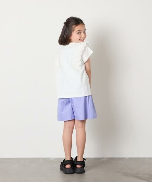 a.v.v / アー・ヴェ・ヴェ カットソー | 【接触冷感/ジメジメ対策/安心の綿100％】[100-150]肩フリルモチーフＴシャツ | 詳細21