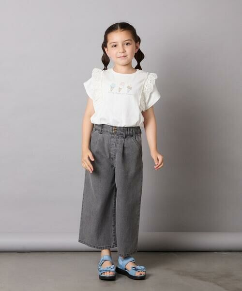 a.v.v / アー・ヴェ・ヴェ カットソー | 【接触冷感/ジメジメ対策/安心の綿100％】[100-150]肩フリルモチーフＴシャツ | 詳細30