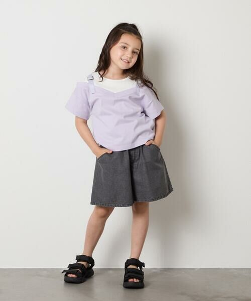 a.v.v / アー・ヴェ・ヴェ カットソー | 【接触冷感/ジメジメ対策】[100-160]バックル付きイレイヤード風Ｔシャツ | 詳細12