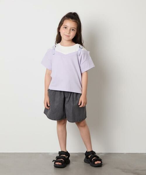 a.v.v / アー・ヴェ・ヴェ カットソー | 【接触冷感/ジメジメ対策】[100-160]バックル付きイレイヤード風Ｔシャツ | 詳細13