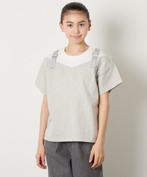 a.v.v / アー・ヴェ・ヴェ カットソー | 【接触冷感/ジメジメ対策】[100-160]バックル付きイレイヤード風Ｔシャツ | 詳細15