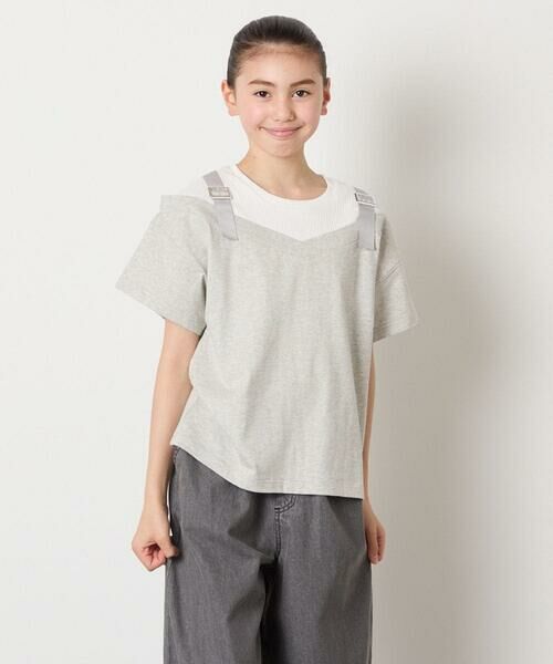 a.v.v / アー・ヴェ・ヴェ カットソー | 【接触冷感/ジメジメ対策】[100-160]バックル付きイレイヤード風Ｔシャツ | 詳細16