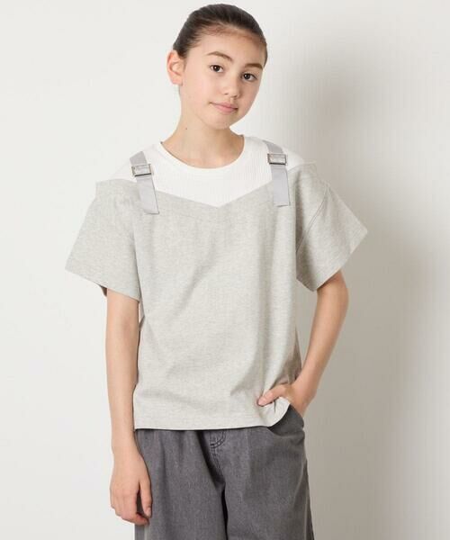 a.v.v / アー・ヴェ・ヴェ カットソー | 【接触冷感/ジメジメ対策】[100-160]バックル付きイレイヤード風Ｔシャツ | 詳細18