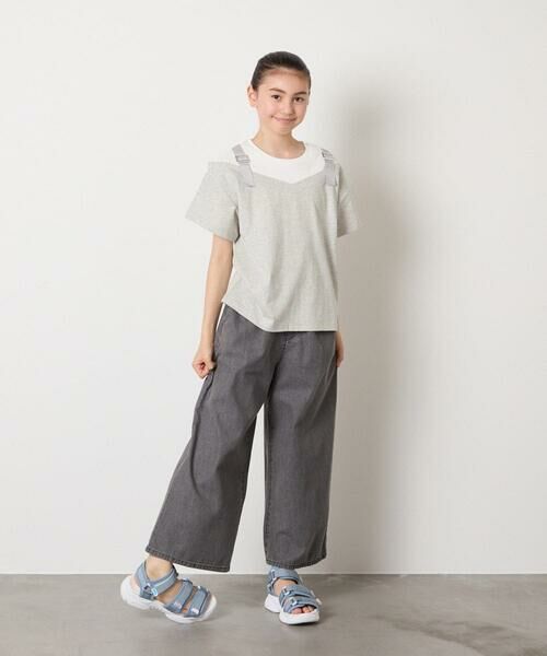 a.v.v / アー・ヴェ・ヴェ カットソー | 【接触冷感/ジメジメ対策】[100-160]バックル付きイレイヤード風Ｔシャツ | 詳細19