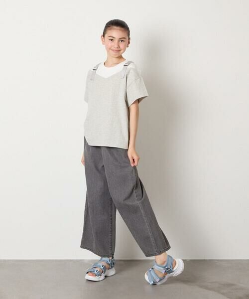 a.v.v / アー・ヴェ・ヴェ カットソー | 【接触冷感/ジメジメ対策】[100-160]バックル付きイレイヤード風Ｔシャツ | 詳細20