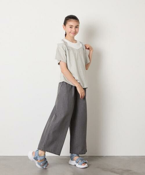 a.v.v / アー・ヴェ・ヴェ カットソー | 【接触冷感/ジメジメ対策】[100-160]バックル付きイレイヤード風Ｔシャツ | 詳細21