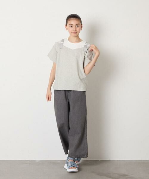 a.v.v / アー・ヴェ・ヴェ カットソー | 【接触冷感/ジメジメ対策】[100-160]バックル付きイレイヤード風Ｔシャツ | 詳細22