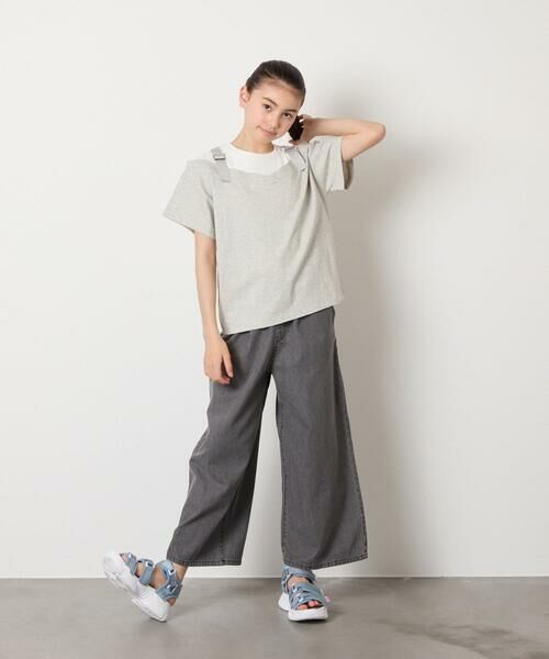 a.v.v / アー・ヴェ・ヴェ カットソー | 【接触冷感/ジメジメ対策】[100-160]バックル付きイレイヤード風Ｔシャツ | 詳細23