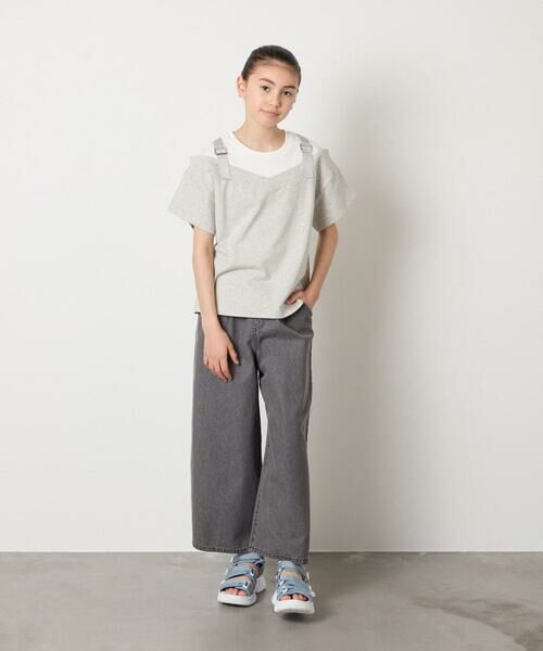 a.v.v / アー・ヴェ・ヴェ カットソー | 【接触冷感/ジメジメ対策】[100-160]バックル付きイレイヤード風Ｔシャツ | 詳細24