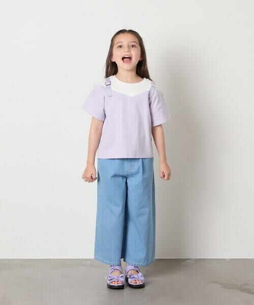 a.v.v / アー・ヴェ・ヴェ カットソー | 【接触冷感/ジメジメ対策】[100-160]バックル付きイレイヤード風Ｔシャツ | 詳細5