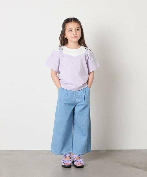 a.v.v / アー・ヴェ・ヴェ カットソー | 【接触冷感/ジメジメ対策】[100-160]バックル付きイレイヤード風Ｔシャツ | 詳細6