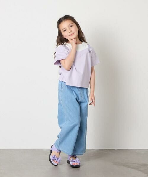 a.v.v / アー・ヴェ・ヴェ カットソー | 【接触冷感/ジメジメ対策】[100-160]バックル付きイレイヤード風Ｔシャツ | 詳細7