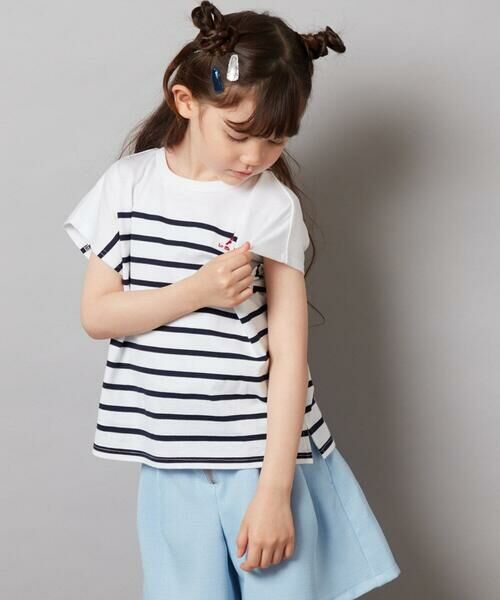 a.v.v / アー・ヴェ・ヴェ カットソー | 【接触冷感】[140-150]ボーダーTシャツ | 詳細1