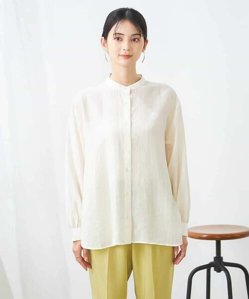 a.v.v / アー・ヴェ・ヴェ シャツ・ブラウス | シアー楊柳ブラウス | 詳細4