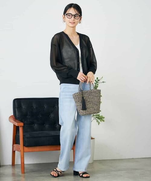 a.v.v / アー・ヴェ・ヴェ カーディガン・ボレロ | シアーVネックカーディガン | 詳細19