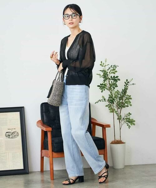 a.v.v / アー・ヴェ・ヴェ カーディガン・ボレロ | シアーVネックカーディガン | 詳細21