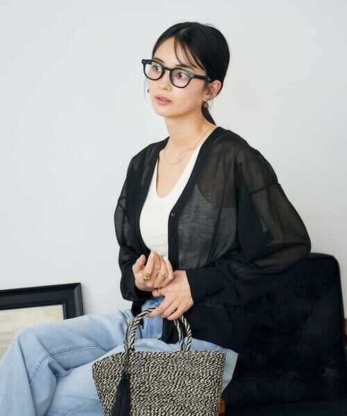 a.v.v / アー・ヴェ・ヴェ カーディガン・ボレロ | シアーVネックカーディガン | 詳細22