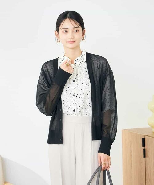 a.v.v / アー・ヴェ・ヴェ カーディガン・ボレロ | シアーVネックカーディガン | 詳細28