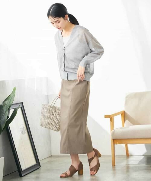 a.v.v / アー・ヴェ・ヴェ カーディガン・ボレロ | シアーVネックカーディガン | 詳細3