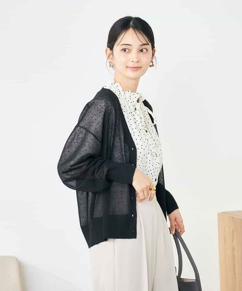 a.v.v / アー・ヴェ・ヴェ カーディガン・ボレロ | シアーVネックカーディガン | 詳細30