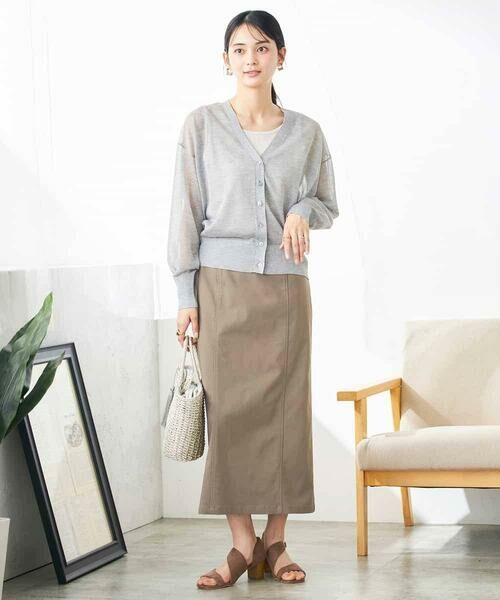 a.v.v / アー・ヴェ・ヴェ カーディガン・ボレロ | シアーVネックカーディガン | 詳細4