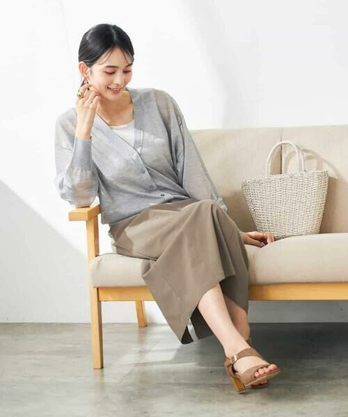 a.v.v / アー・ヴェ・ヴェ カーディガン・ボレロ | シアーVネックカーディガン | 詳細9