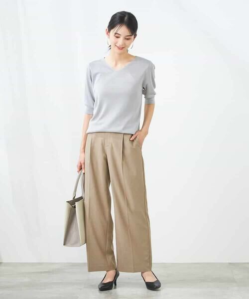 a.v.v / アー・ヴェ・ヴェ ニット・セーター | 【接触冷感】ラメVネックパフスリーブニット | 詳細15