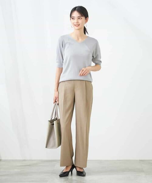 a.v.v / アー・ヴェ・ヴェ ニット・セーター | 【接触冷感】ラメVネックパフスリーブニット | 詳細16