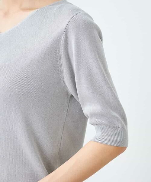 a.v.v / アー・ヴェ・ヴェ ニット・セーター | 【接触冷感】ラメVネックパフスリーブニット | 詳細23